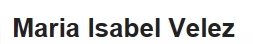 Maria Isabel Velez (Elizabeth, New Jersey)